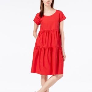 Max Mara Weekend red tiered dress